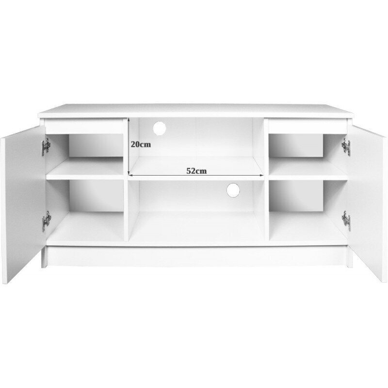 TV galdiņš NORE RTV K120, balts/glancēti balts cena un informācija | TV galdiņi | 220.lv