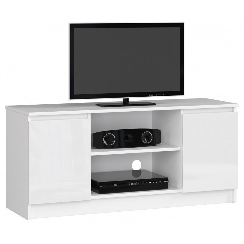TV galdiņš NORE RTV K120, balts/glancēti balts cena un informācija | TV galdiņi | 220.lv