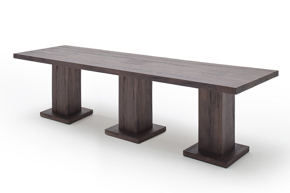 Pusdienu galds MC Akcent Manchester, 300x120 cm, tumši brūns cena un informācija | Virtuves galdi, ēdamgaldi | 220.lv