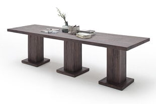 Pusdienu galds MC Akcent Manchester, 400x120 cm, tumši brūns cena un informācija | Virtuves galdi, ēdamgaldi | 220.lv