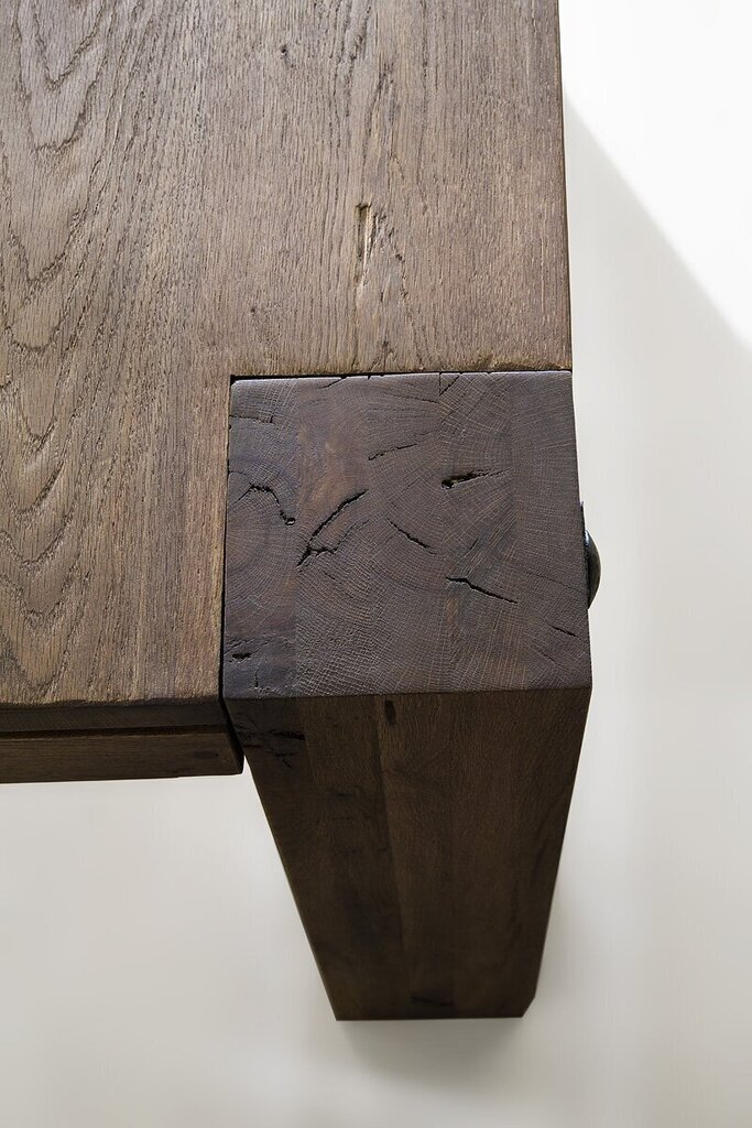 Pusdienu galds MC Akcent Leeds, 220x100 cm, tumši brūns cena un informācija | Virtuves galdi, ēdamgaldi | 220.lv