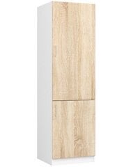 Высокий кухонный шкафчик NORE Lima S60/205 LO, белый/дубовый цена и информация | Кухонные шкафчики | 220.lv