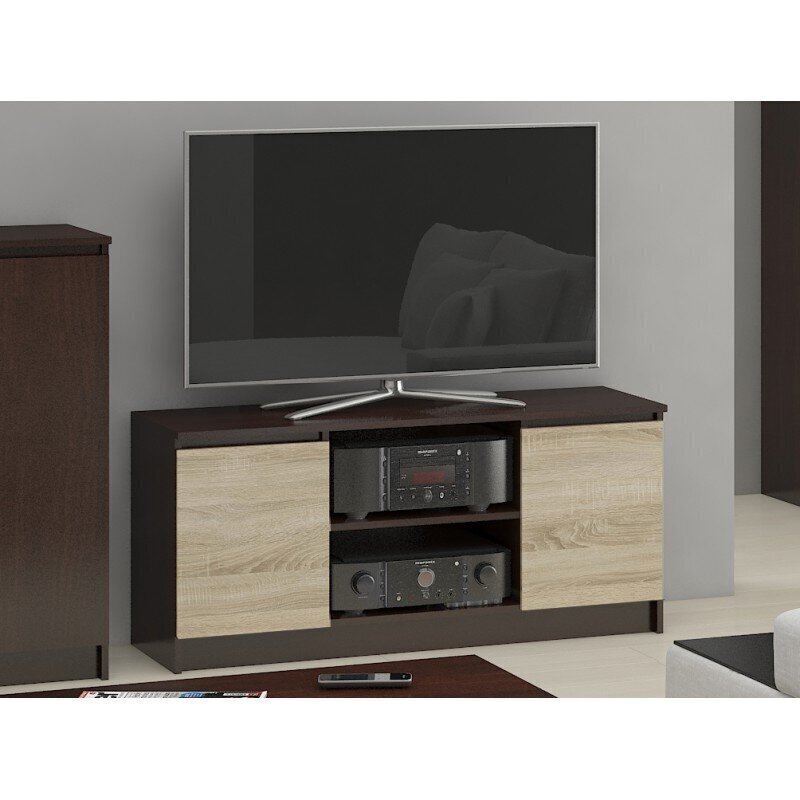 TV galdiņš NORE CLP K120, brūns/ozola krāsas цена и информация | TV galdiņi | 220.lv