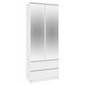 Skapis NORE Star K60 ar spoguļiem, balts cena un informācija | Skapji | 220.lv