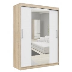 Шкаф NORE CLP 150 с зеркалом, дубовый цвет/белый цена и информация | Для шкафа | 220.lv