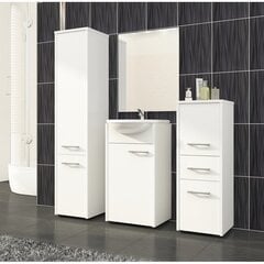 Подвесной шкафчик для ванной комнаты NORE Fin W60, белый цена и информация | Шкафчики для ванной | 220.lv