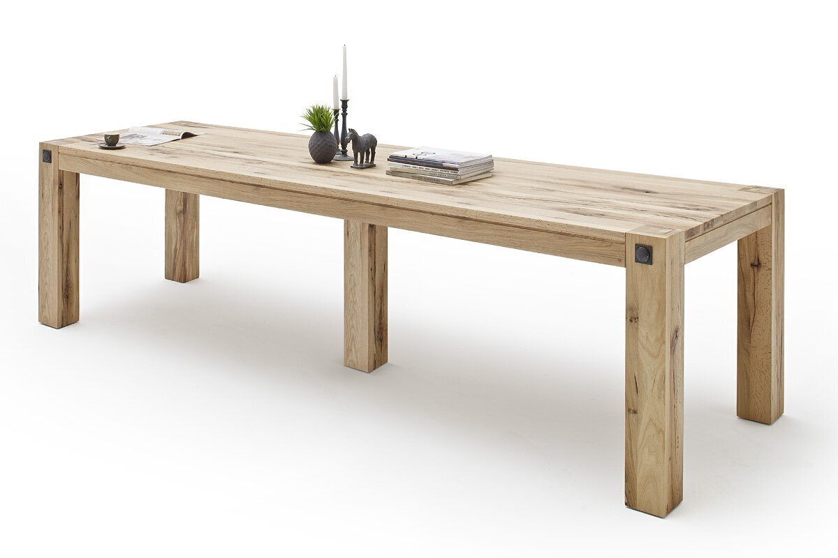 Pusdienu galds MC Akcent Leeds, 400x120 cm, gaiši brūns cena un informācija | Virtuves galdi, ēdamgaldi | 220.lv