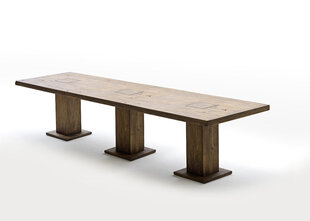 Обеденный стол MC Akcent Manchester, 300x120 см, коричневый цена и информация | Кухонные и обеденные столы | 220.lv