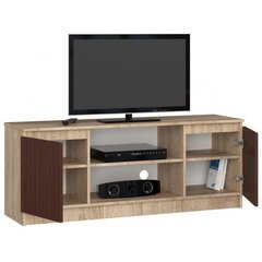 ТВ столик NORE RTV K140, цвета дуба/коричневый цена и информация | Тумбы под телевизор | 220.lv