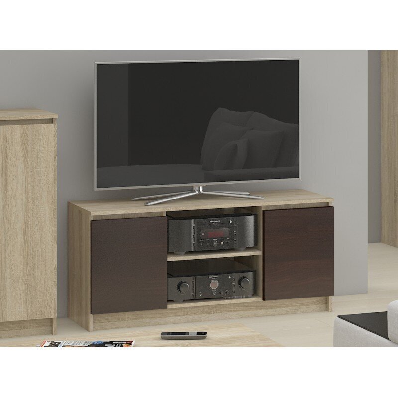 TV galdiņš NORE RTV K140, ozola krāsas/brūns cena un informācija | TV galdiņi | 220.lv
