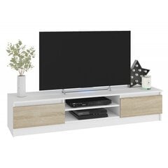 TV galdiņš NORE CLP 160, balts/ozola krāsas cena un informācija | TV galdiņi | 220.lv