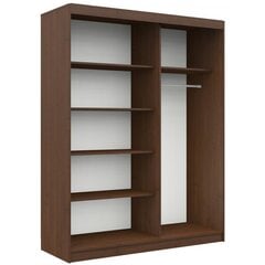 Шкаф NORE CLP 150 с зеркалом, темно-коричневый/белый цена и информация | Шкафы | 220.lv