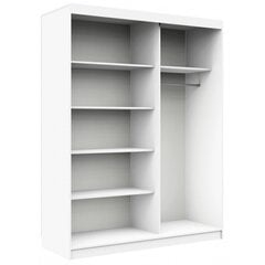 Шкаф NORE CLP 150 с зеркалом, белый/темно-коричневый цена и информация | Шкафы | 220.lv