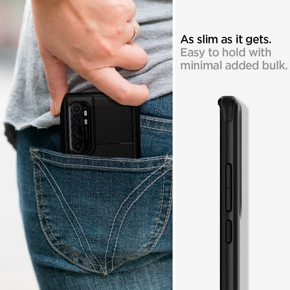 Xiaomi Mi Note 10 Lite vāciņš SPIGEN Rugged Armor, melns цена и информация | Telefonu vāciņi, maciņi | 220.lv