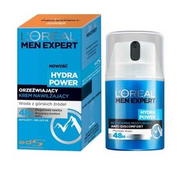 Mitrinošs sejas krēms L'Oreal Men Expert Hydra Power 50 ml cena un informācija | Sejas krēmi | 220.lv