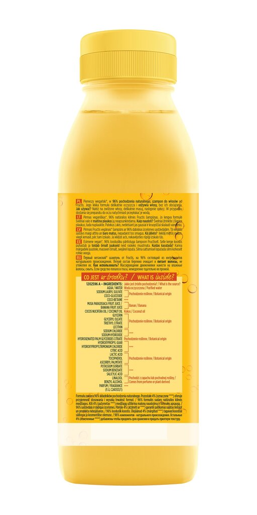 Matu šampūns Garnier Fructis Banana Hair Food 350 ml цена и информация | Šampūni | 220.lv