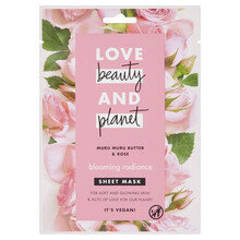 Sejas maska LOVE, BEAUTY & PLANET Blooming Radiance 1 gab. cena un informācija | Sejas maskas, acu maskas | 220.lv