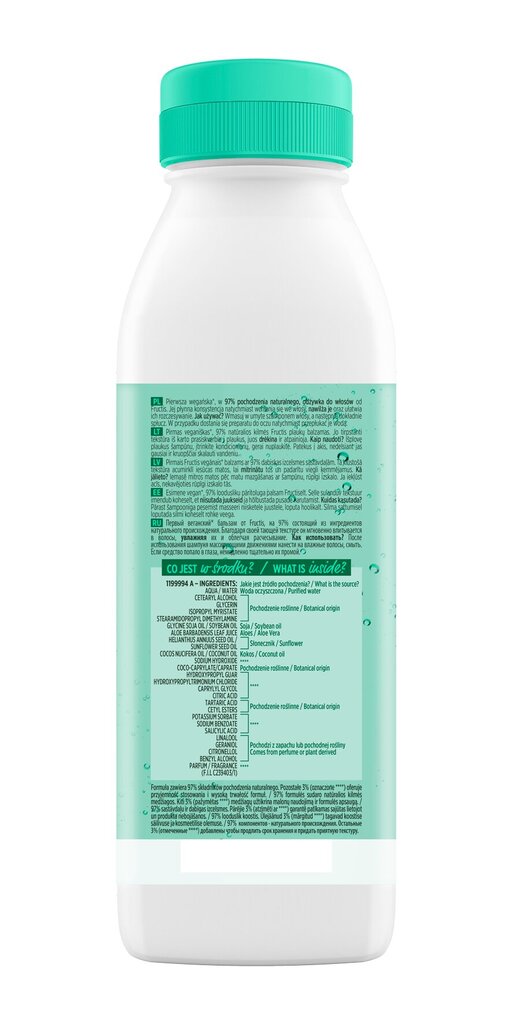 Matu kondicionieris Garnier Fructis Aloe Hair Food 350 ml cena un informācija | Matu kondicionieri, balzāmi | 220.lv