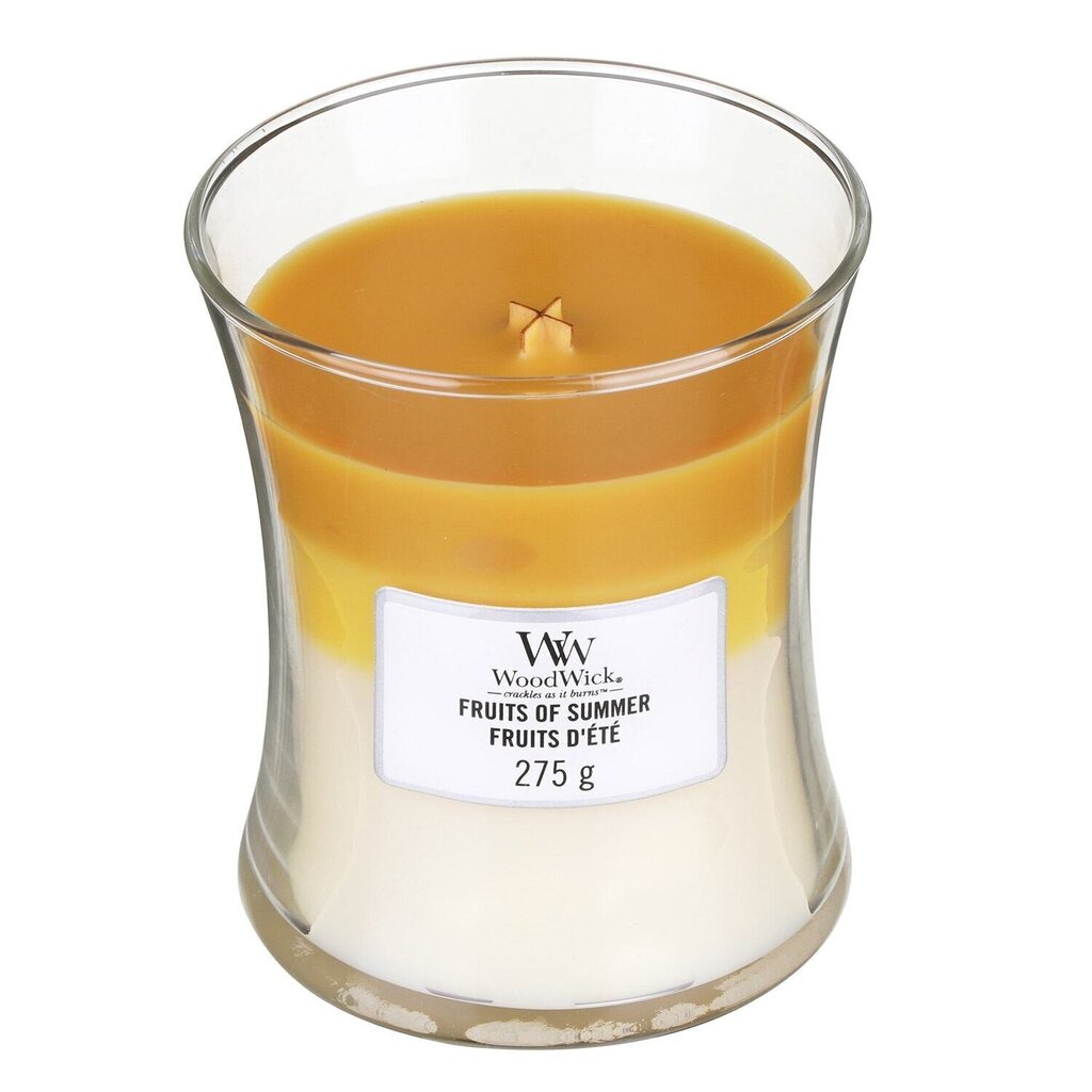 WoodWick aromātiska svece Fruits of Summer, 275 g cena un informācija | Sveces un svečturi | 220.lv