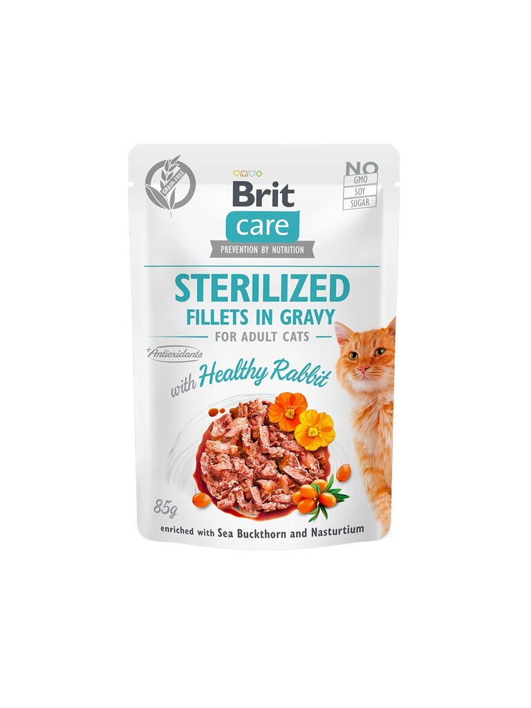 Brit Care Rabbit Sterilized 85g Kaķiem cena un informācija | Konservi kaķiem | 220.lv