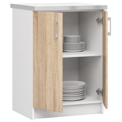 Шкафчик кухонный NORE Lima S60, белый/дубовый цена и информация | Кухонные шкафчики | 220.lv