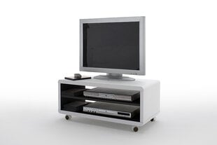 ТВ столик MC Akcent Jeff 7, белый/черный цена и информация | Тумбы под телевизор | 220.lv