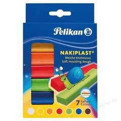 Pelikan Пластилин Nakiplast, 7 цветов  цена и информация | Принадлежности для рисования, лепки | 220.lv