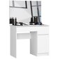 Kosmētikas galdiņš NORE P-2/SL ar spoguli 900x600 mm, baltas krāsas cena un informācija | Kosmētikas galdiņi | 220.lv