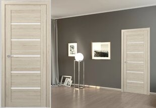 Двери SEMPRA 01, Со стеклом, Капучино, ПВХ цена и информация | Межкомнатные двери | 220.lv