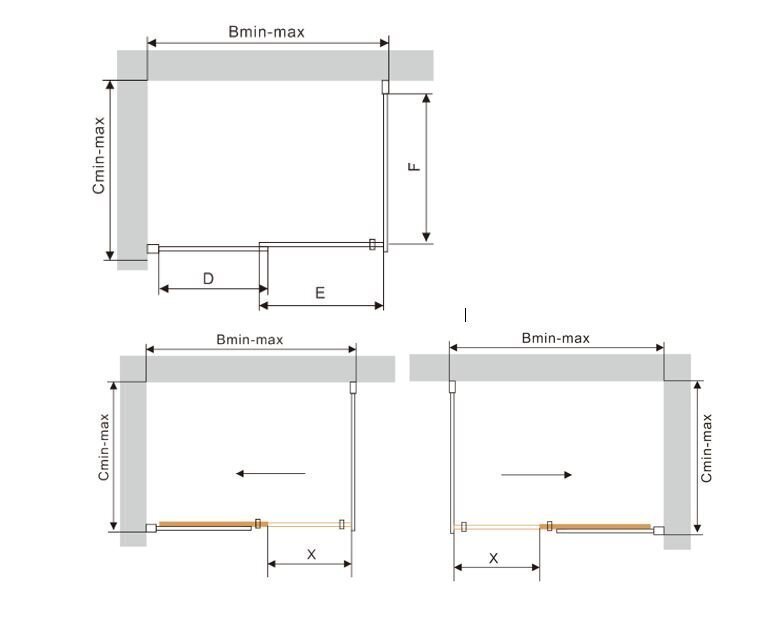 Dušas kabīne Mexen Omega, 8 mm, 100x70,80,90,100, black cena un informācija | Dušas kabīnes | 220.lv