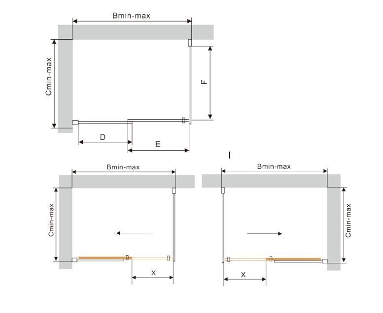 Dušas kabīne Mexen Omega, 8 mm, 150x70,80,90,100, black cena un informācija | Dušas kabīnes | 220.lv