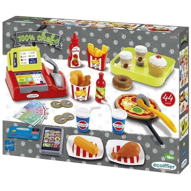 Rotaļu kases aparāts ar pārtikas produktiem Simba Ecoiffier цена и информация | Rotaļlietas zīdaiņiem | 220.lv
