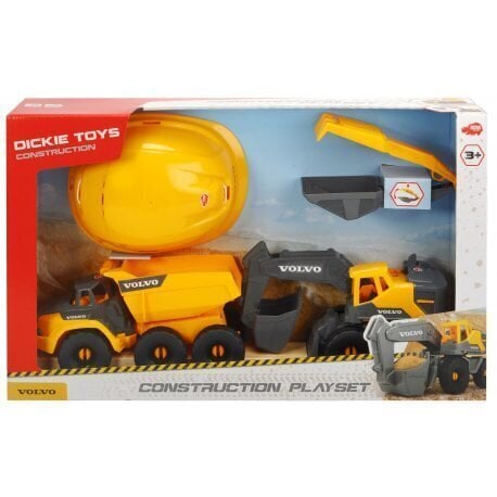 Celtniecības transportlīdzekļa komplekts Simba Dickie Toys Construction Volvo Construction cena un informācija | Rotaļlietas zēniem | 220.lv