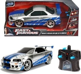 Радиоуправляемая автомодель Simba Jada Fast & Furious Nissan Skyline GTR 1:16 цена и информация | Игрушки для мальчиков | 220.lv