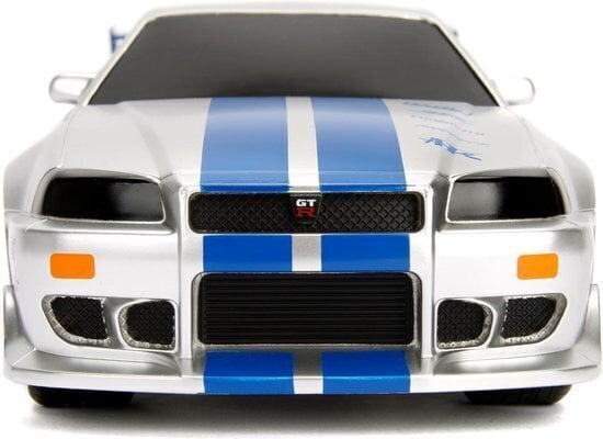 Radiovadāms automašīnas modelis Simba Jada Toy Fast & Furious Nissan Skyline GTR 1:16 cena un informācija | Rotaļlietas zēniem | 220.lv