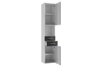 Шкаф-пенал для ванной комнаты Defra Rom II, белый/серый цена и информация | Шкафчики для ванной | 220.lv