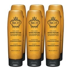 Intensīvi mitrinošs šampūns RICH Intense Moisture Shampoo 250 ml x 6 cena un informācija | Šampūni | 220.lv