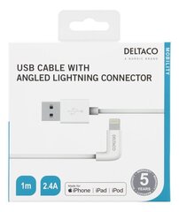 Deltaco IPLH-166, Lightning, USB A, 1 м цена и информация | Кабели для телефонов | 220.lv