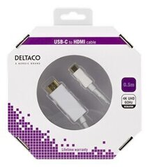 Deltaco USBC-HDMI1006-K cena un informācija | Savienotājkabeļi | 220.lv