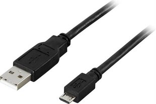 Deltaco USB-301S, USB A, USB Micro B, 1m cena un informācija | Savienotājkabeļi | 220.lv