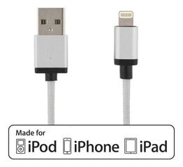 Deltaco IPLH-230F, Lightning, USB, 2м цена и информация | Кабели для телефонов | 220.lv