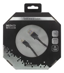 Deltaco USBC-1284, USB A, USB C, 1m цена и информация | Кабели для телефонов | 220.lv