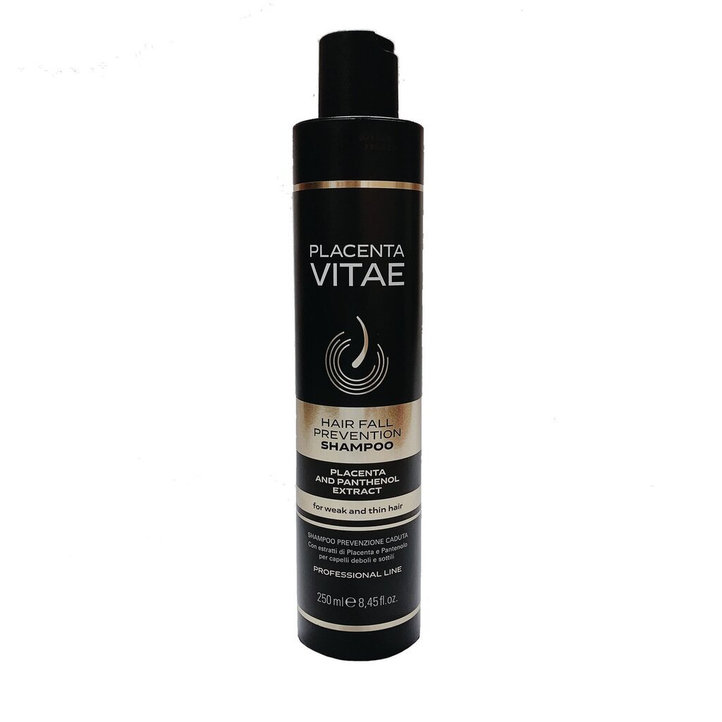 Šampūns pret matu izkrišanu ar Placentas ekstraktu un Pantenolu novājinātiem un plāniem matiem PLACENTA VITAE, 250ml cena un informācija | Šampūni | 220.lv