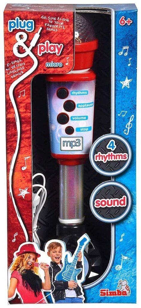 Rotaļlietu mikrofons ar MP3 Simba Plug & Play цена и информация | Attīstošās rotaļlietas | 220.lv