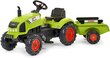 Pedāļu traktoru ar piekabi Falk Claas Arion 2041C, zaļš cena un informācija | Rotaļlietas zēniem | 220.lv