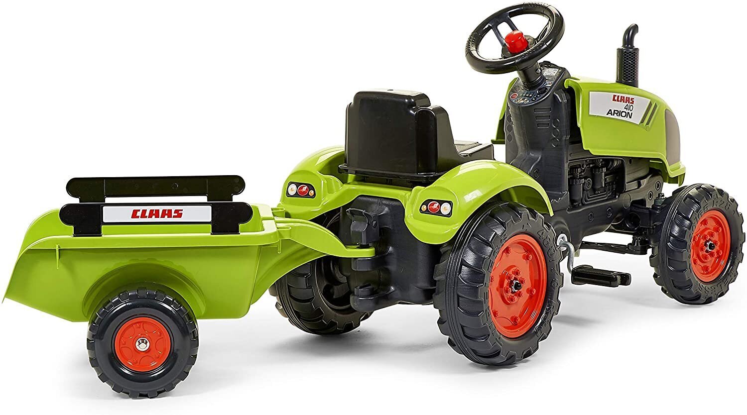 Pedāļu traktoru ar piekabi Falk Claas Arion 2041C, zaļš цена и информация | Rotaļlietas zēniem | 220.lv
