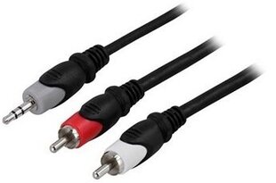 Deltaco MM-145, Aux 3.5 mm/RCA, 20 m cena un informācija | Kabeļi un vadi | 220.lv