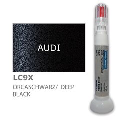 Krāsu korektors skrāpējumu korekcijai AUDI LC9X - ORCASCHWARZ/DEEP BLACK 12 ml cena un informācija | Auto krāsas | 220.lv