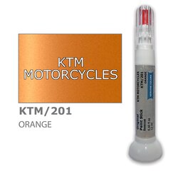 Krāsu korektors skrāpējumu korekcijai KTM MOTORCYCLES KTM/201 - ORANGE 12 ml cena un informācija | Auto krāsas | 220.lv
