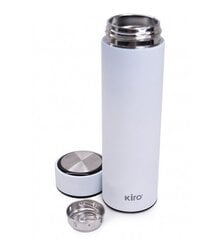 Термо бутылка с вакуумной изоляцией KIRO KI104WH, белая, 500 мл цена и информация | Термосы, термокружки | 220.lv